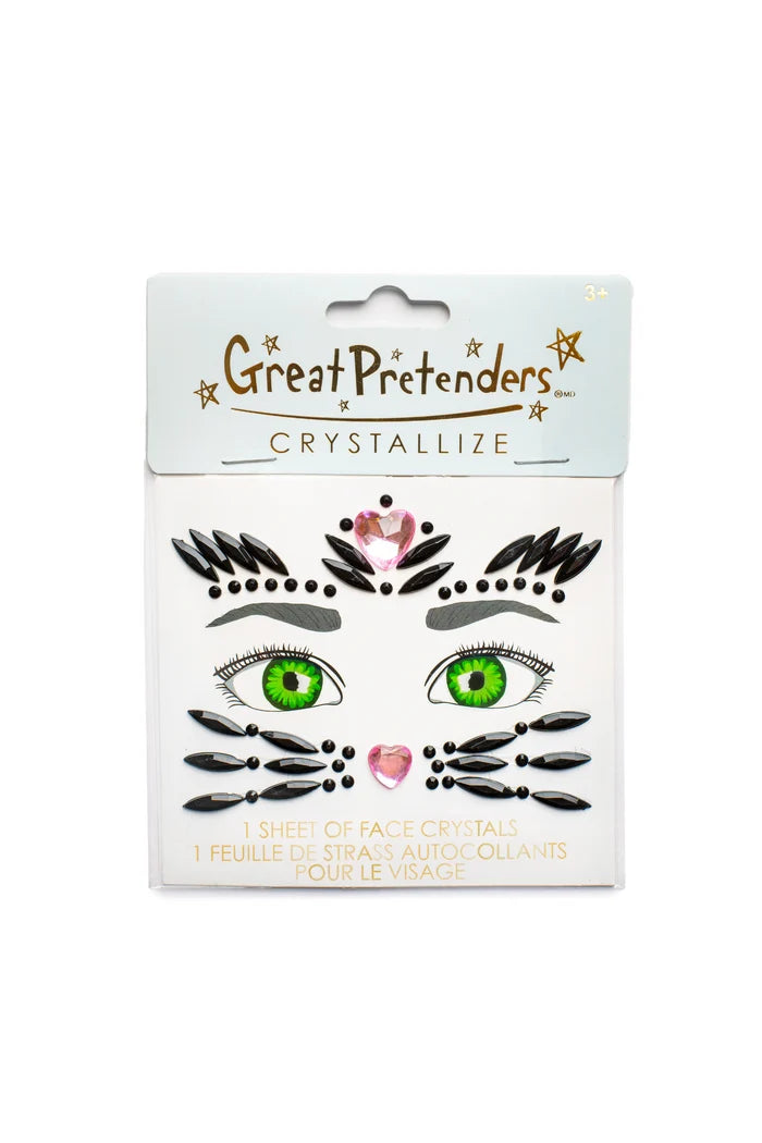 Foglio Cristalli per Viso - Gatto Nero (6 pz) Great Pretenders