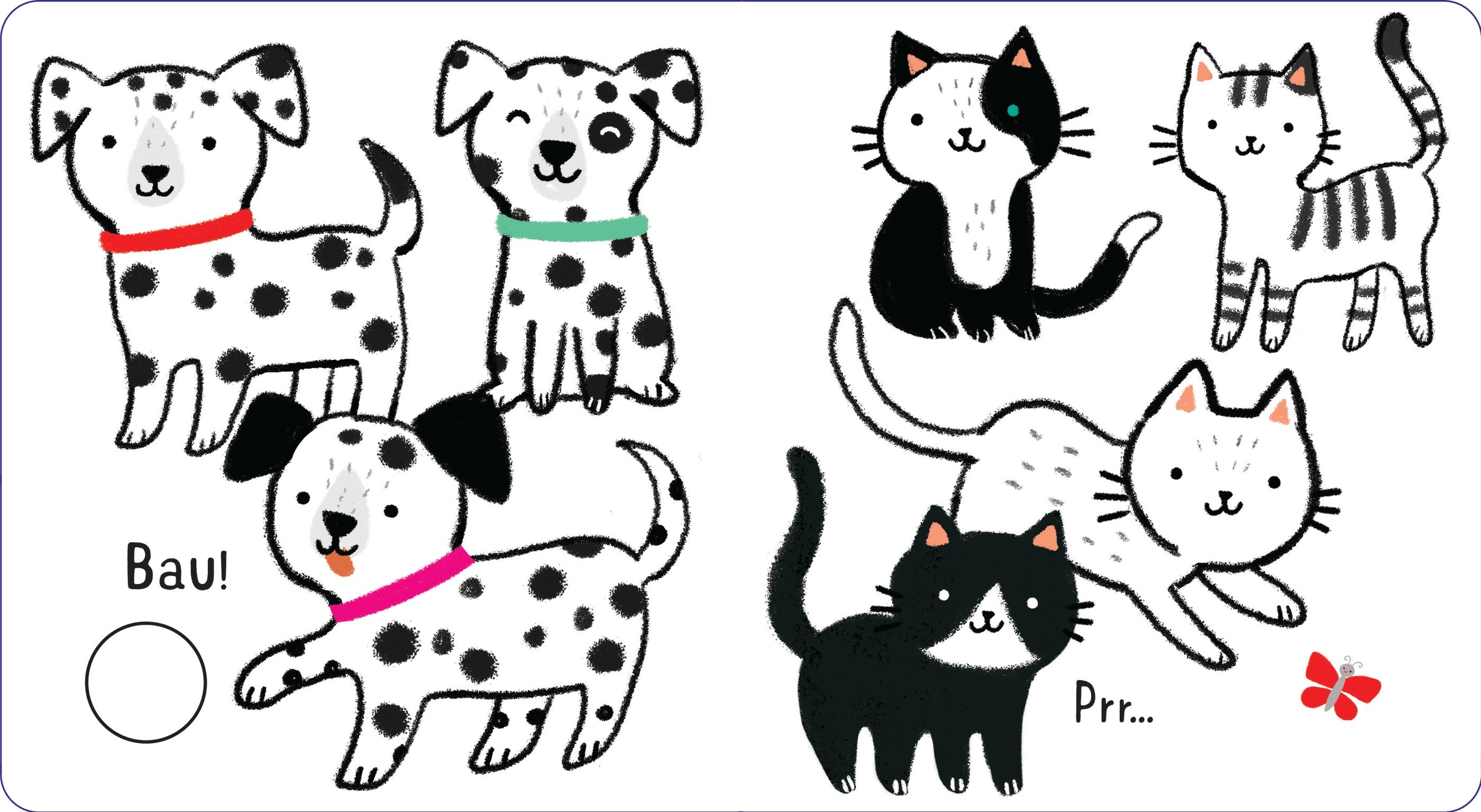 Animali - Libro in bianco nero per neonati 0+