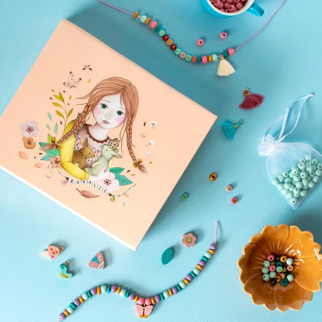 Cofanetto di perline in legno per creare gioielli Les Rosalies - Moulin Roty