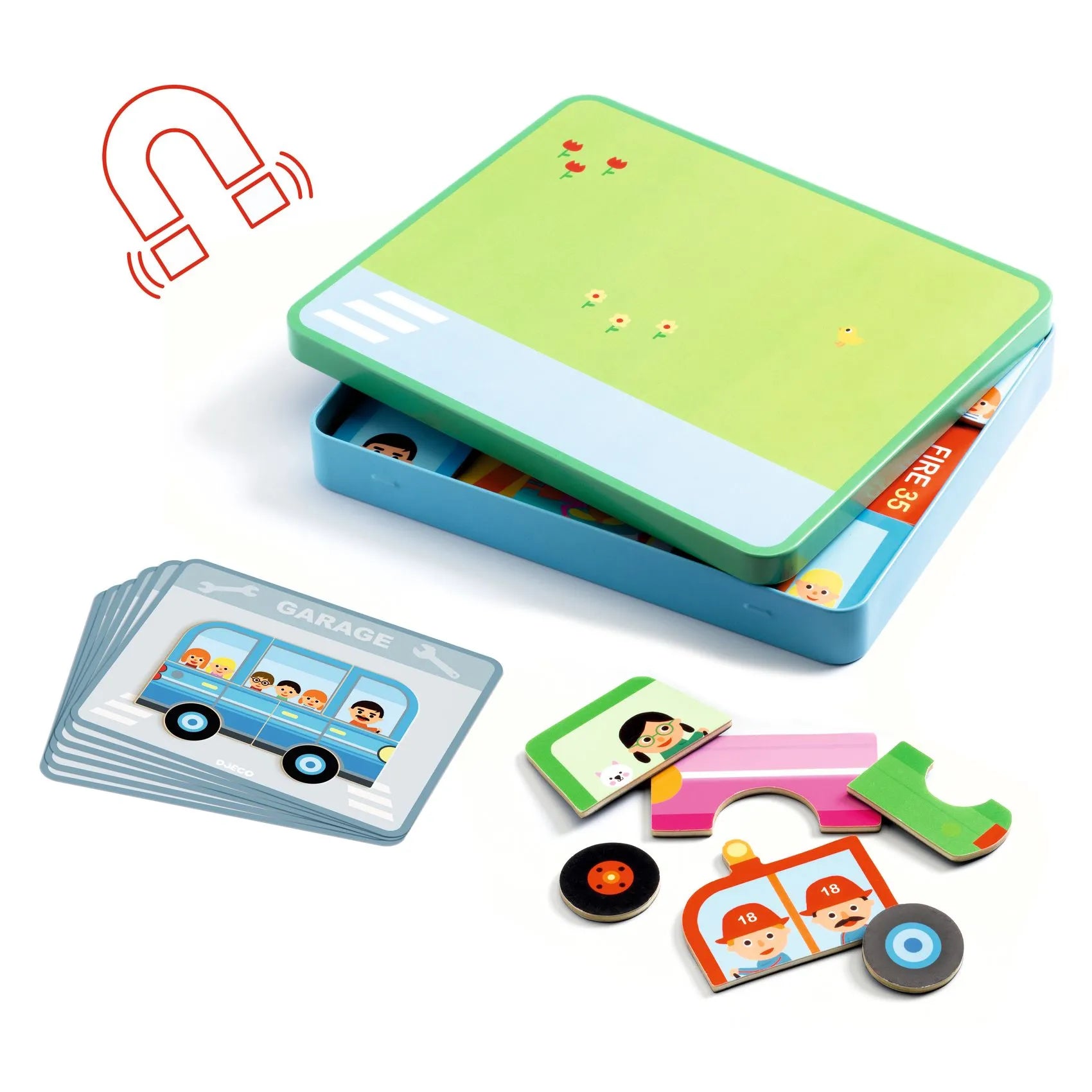 Inzebox Vehicles Gioco magnetico Djeco