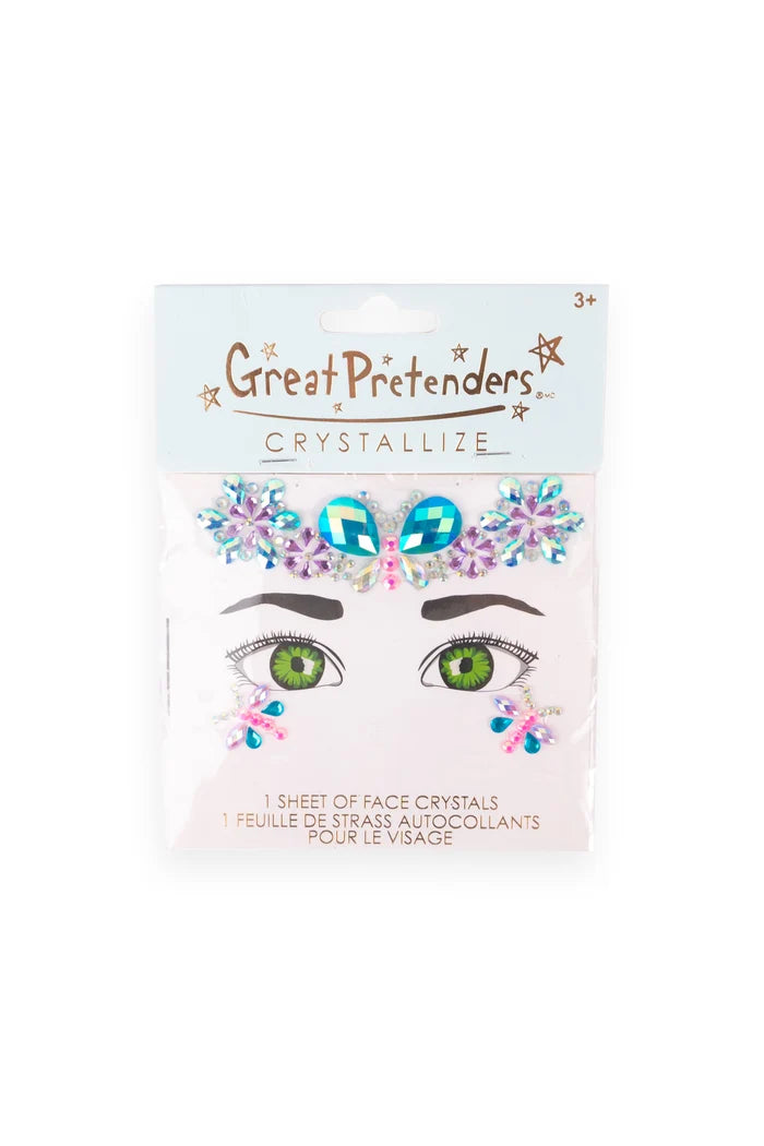 Foglio Cristalli per Viso - Giardino delle Farfalle (3 pz) Great Pretenders