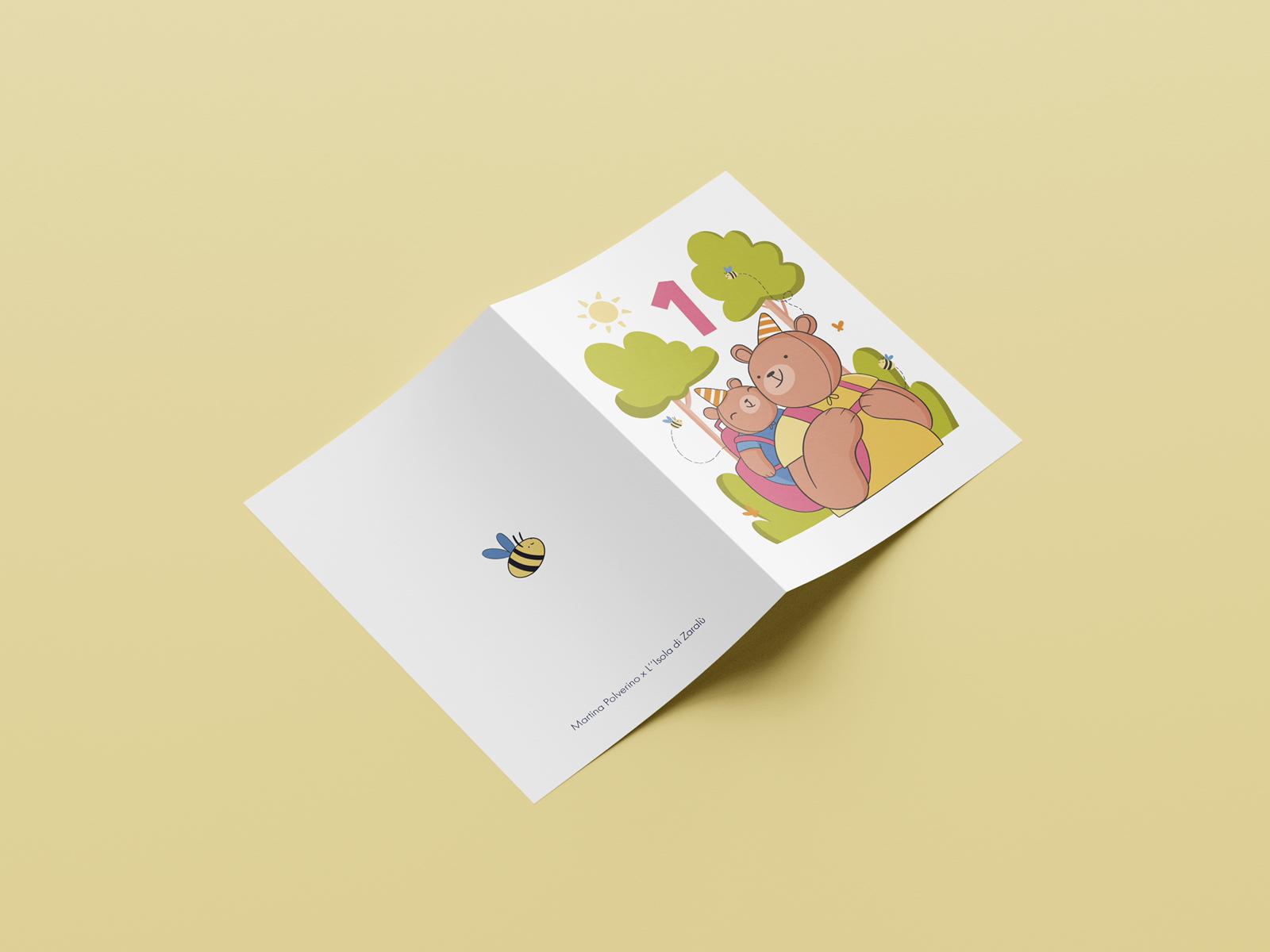 Biglietto d'auguri 1° compleanno