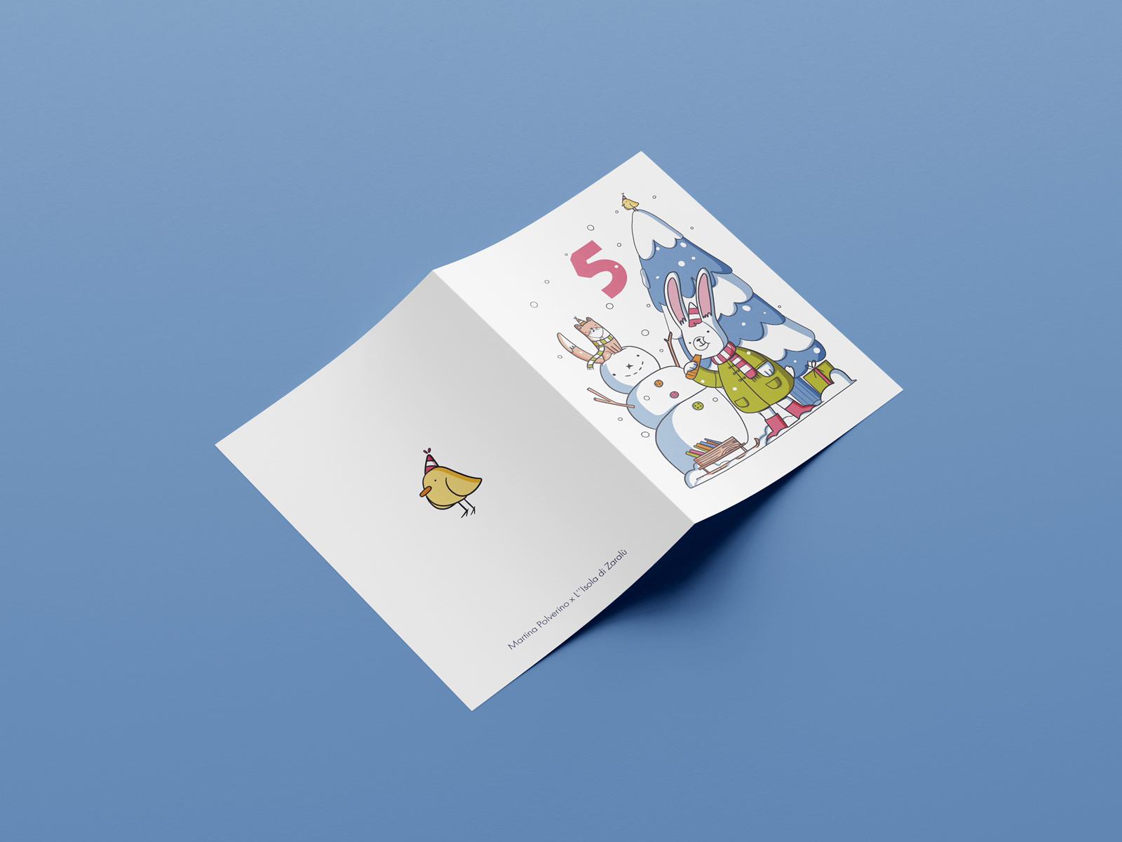 Biglietto d'auguri 5° compleanno