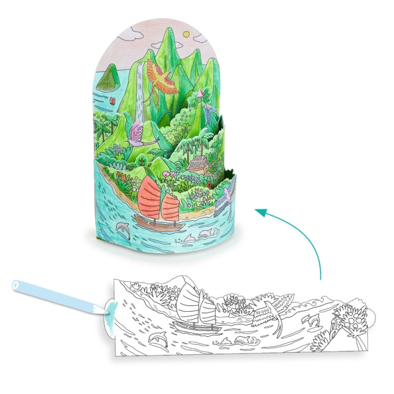 Colora 3D - In cima alla mia isola Djeco