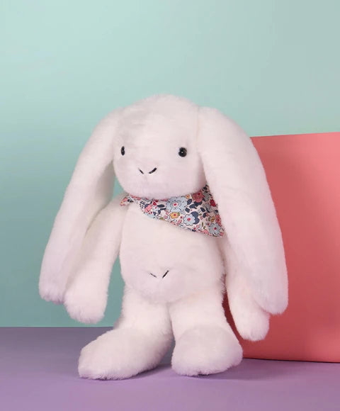 Coniglio morbido bianco 25 cm