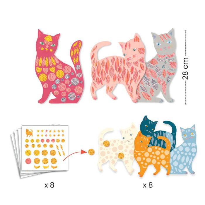 Crea con la carta- I gatti carini di Elodie Djeco