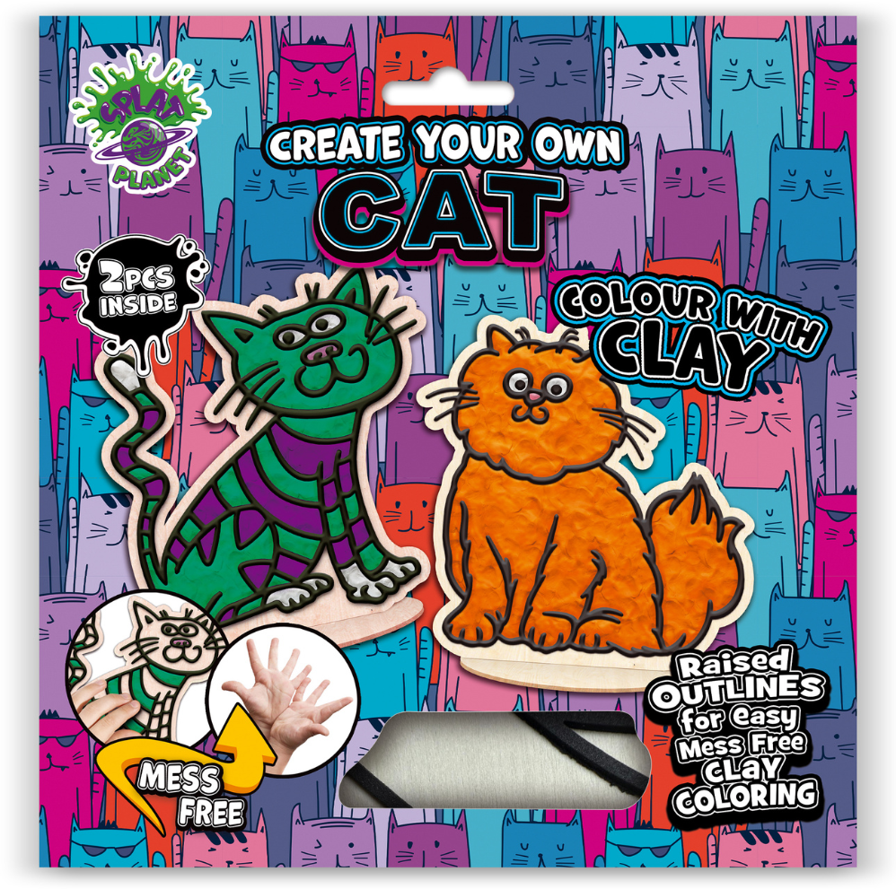 Clay coloring Cats: colora con l'argilla morbida