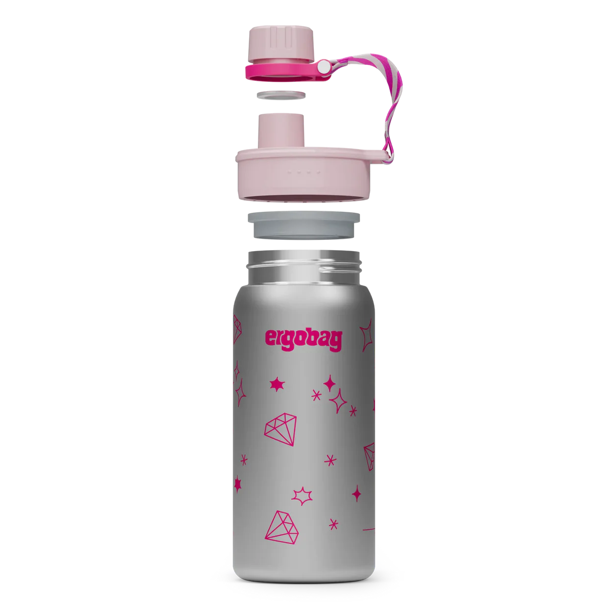 Borraccia in acciao inox Glittery ergobag