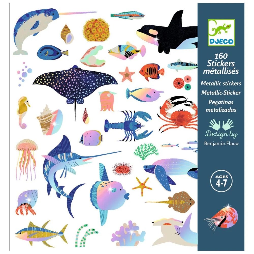 Adesivi metallizzati Oceano Djeco