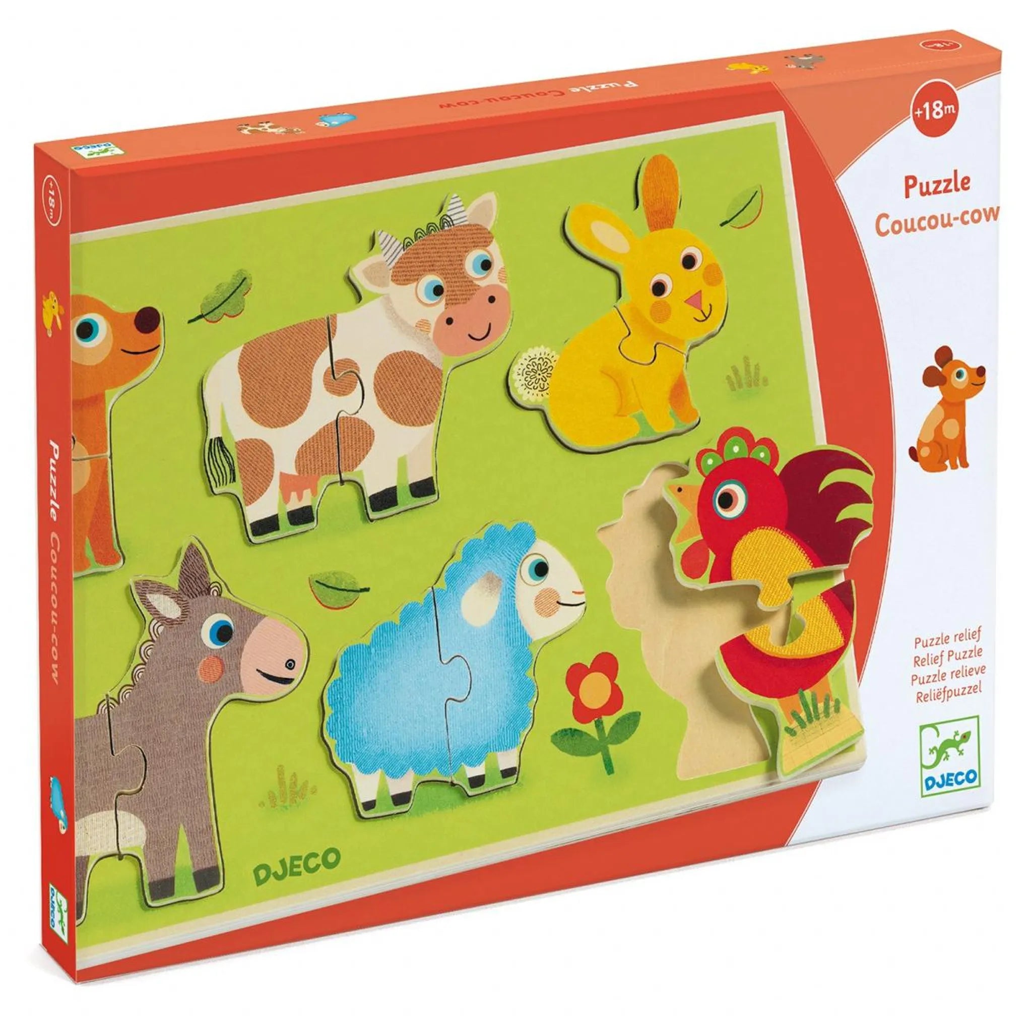 Puzzle di legno Coucou-cow Djeco