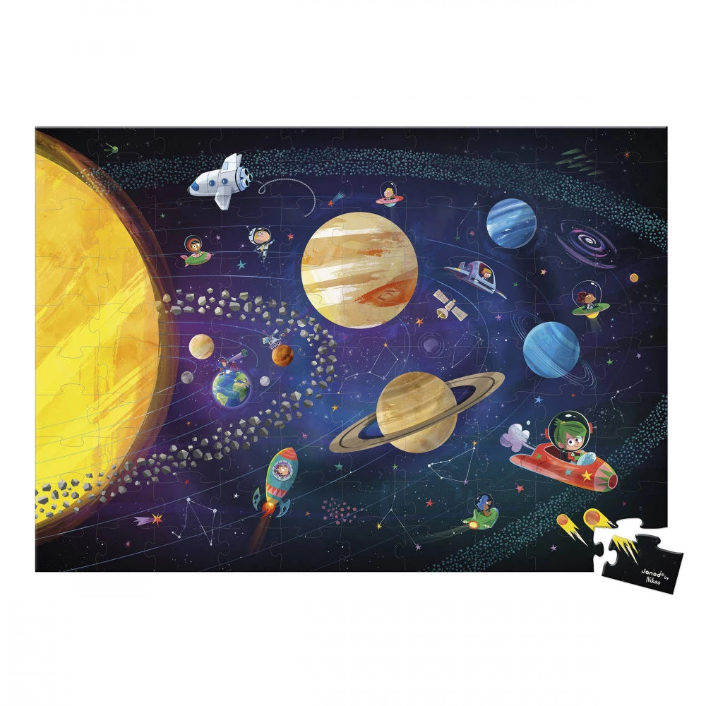 PUZZLE EDUCATIVO SISTEMA SOLARE 100 PZ JANOD  5+