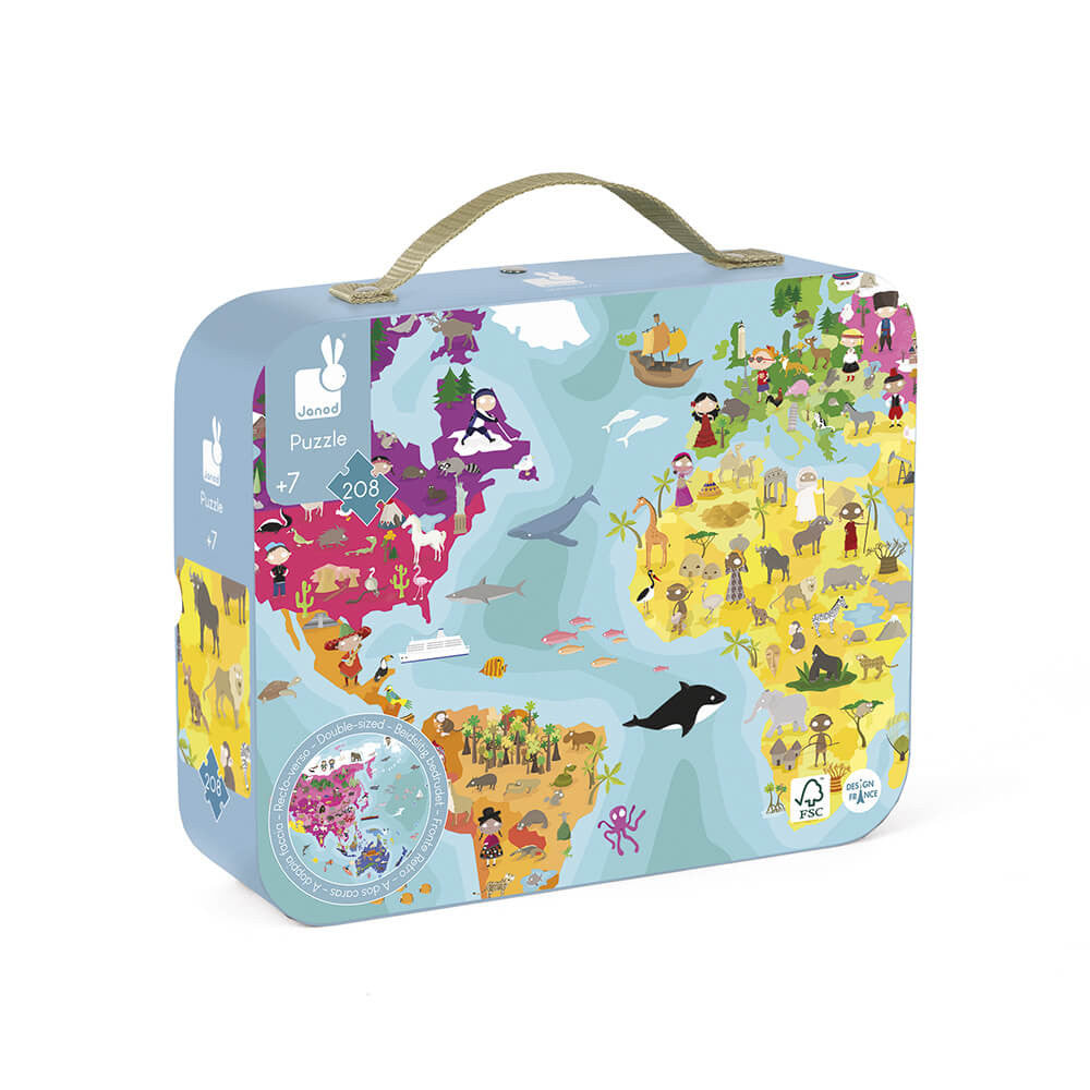PUZZLE FRONTE/RETRO PIANETA BLU 208 PZ JANOD 7+
