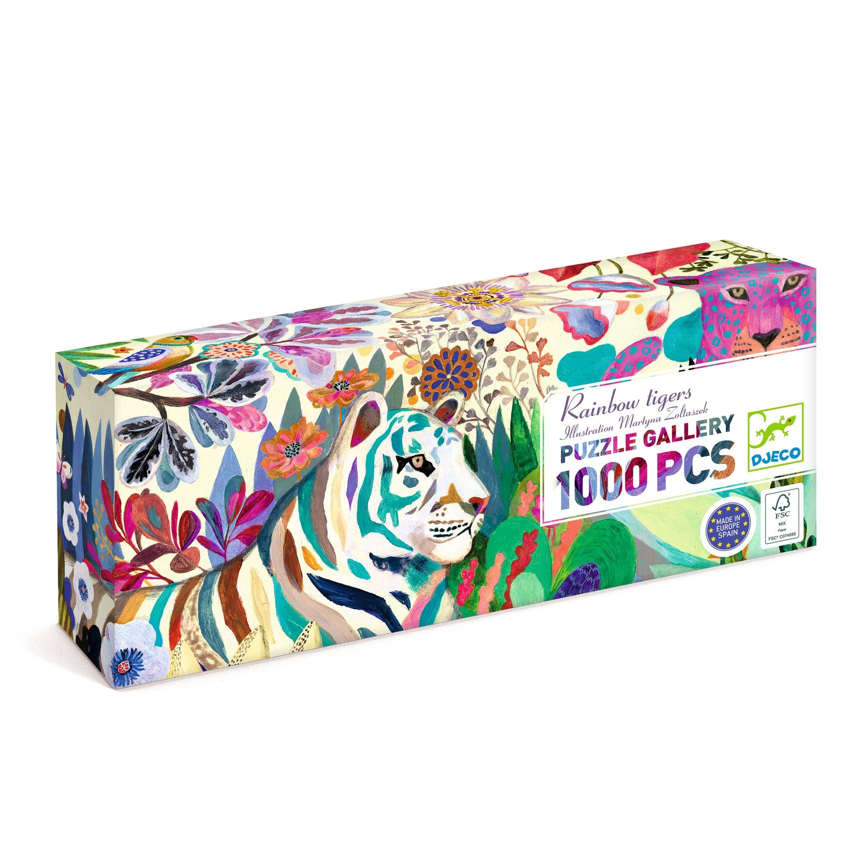GALLERY PUZZLE Tigre arcobaleno 1000 pcs Djeco