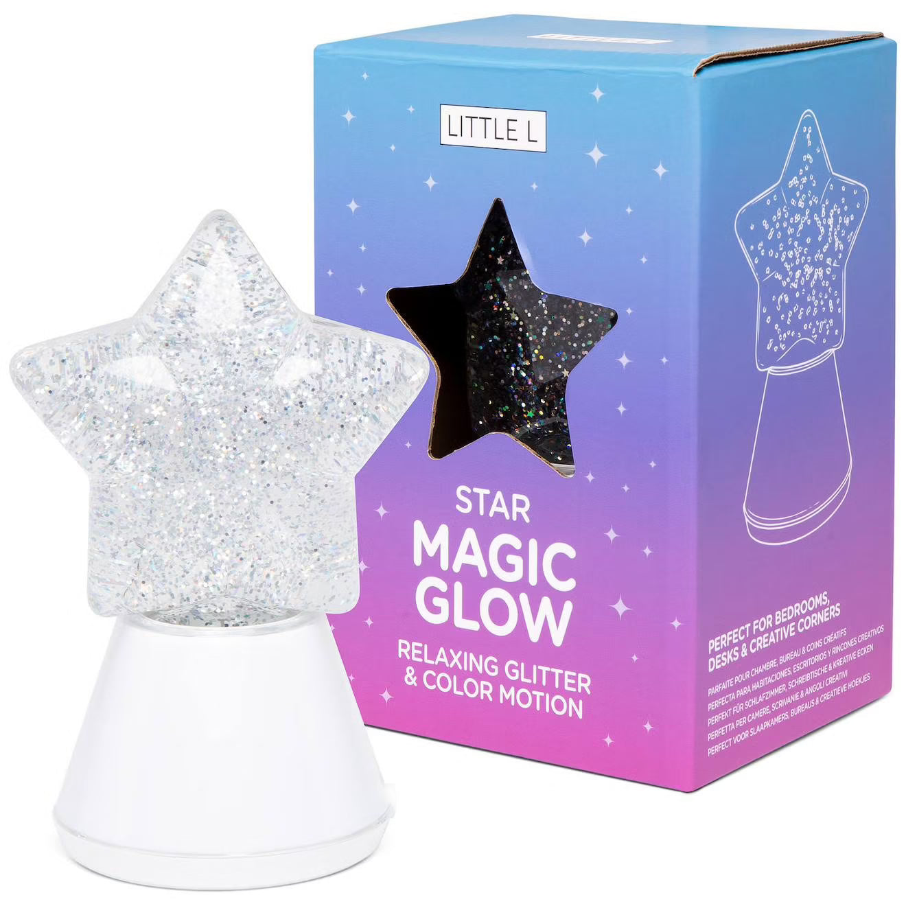 GLOWSTAR  Lampada stella con glitter
